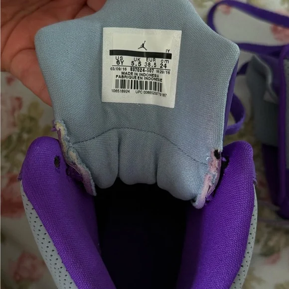 Fierce Purple Air Jordan Flight 45 Sneakers - Picture 6 of 11